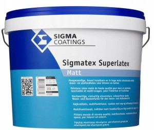 Farba Sigmatex Superlatex mat 10L Biała