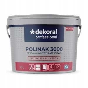Farba Polinak Głęboki Mat 10L Biała